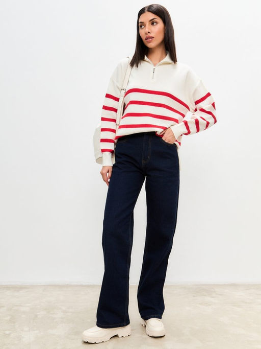 Джемпер F322-15115 white-red - Fine joyce фото 4