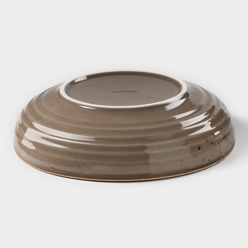 Тарелка глубокая Magistro «Церера», 1.1 л, d=22 см, фарфор, коричневая