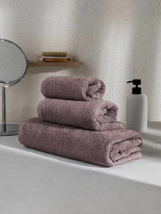 Полотенце махровое 35x70 лиловый махровая ткань - Denastia фото 4