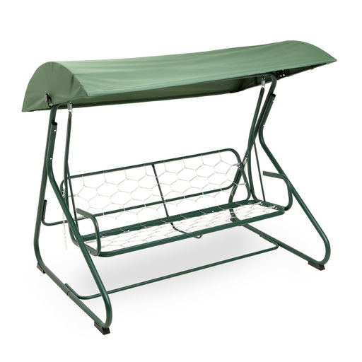 Качели садовые «Колорадо», 209×136×177 см, максимальная нагрузка 300 кг, зелёные