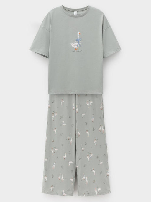 МП 20209/оливковый 5904 Н110 пижама жен