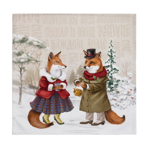 Набор столовый Winter holidays скат.220х150см +/-3см с ГМВО, салф.40х40см-12 шт, хл100% - Этель фото 12