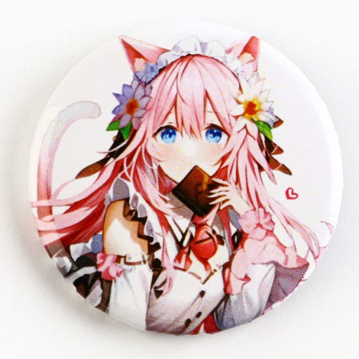 Цена за 10 шт. Значки закатные Аниме девочки, 38 мм, МИКС