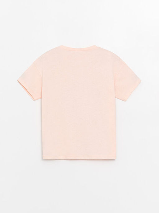 Bisiklet Yaka Bask?l? K?sa Kollu K?z ?ocuk ?ortlu Pijama Tak?m? - Waikiki фото 3