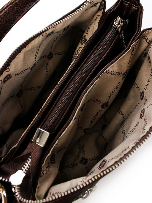LACCOMA сумка Нинель-Y2005-коричневый эко кожа хлопок фото 6