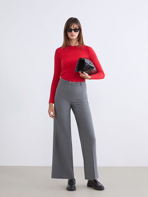 Dar Fit Geni? Pa?a Kad?n Pantolon