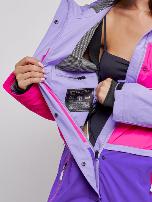 Горнолыжный комбинезон женский зимний фиолетового цвета 2327F - Chunmai фото 19