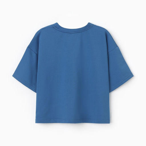 Футболка укороченная женская MINAKU OVERSIZE FIT: цвет электро, р-р 48