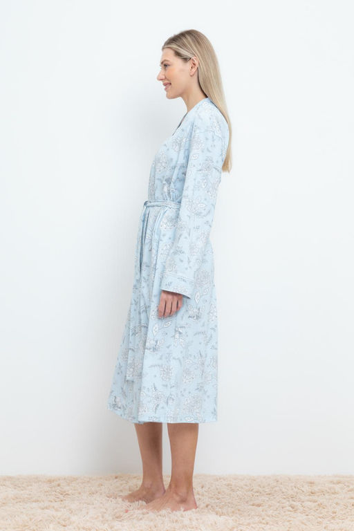 Халат Very Neat Е 50005 голубое стекло женский из хлопка  фото 3