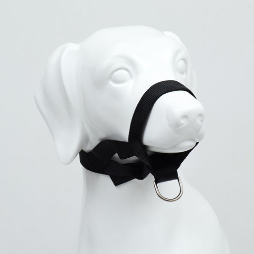 Недоуздок-намордник для собак строгий, размер XXL, ОM 28-38 см, ОШ 22-30 см, черный - Пижон фото 2