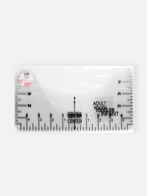 Набор линеек для раскроя горловины, 4 шт., 25.4×6.35/8.9/11.5/12.7 см