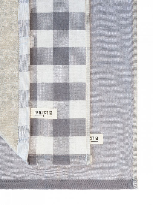 Набор кухонных полотенец 2шт 40x60 серый хлопок