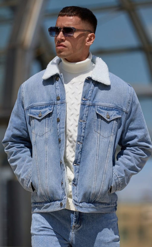 Куртка джинс утепл F021-1370-01W l.blue