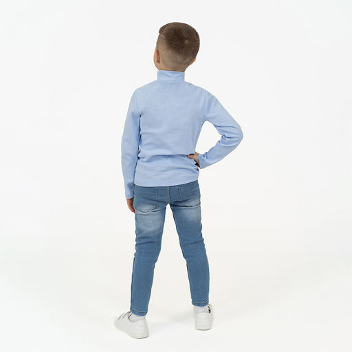 Джемперводолазка голубая рисунок самокат