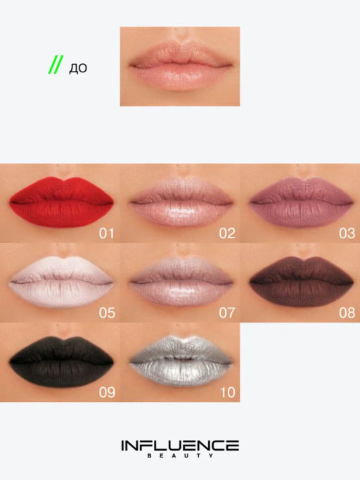 Influence Beauty Универсальный пигмент для макияжа Technicolor тон 09 черный матовый  фото 6
