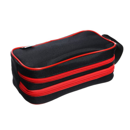 Пенал школьный Calligrata Black «Чёрно-красный», мягкий, 2 отделения, 100×220×70 мм, объёмный, с ручкой