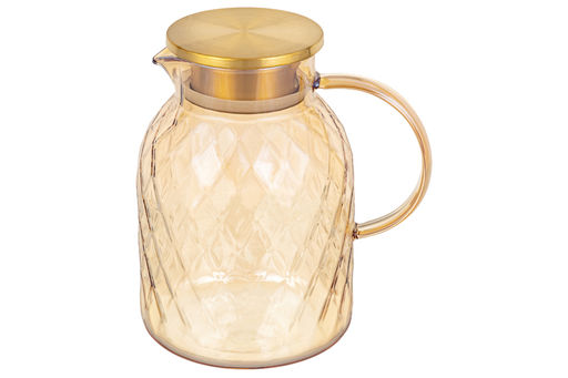 Кувшин 1,8 л 18*13*19,5 см Crystal glass золото+метал.крышк. с силик.уплотнит, ионное покр - Elan gallery фото 12