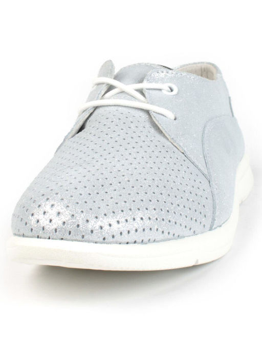 05-DF99-21P LT. BLUE Полуботинки женские спортивные (натуральная кожа) - Фабричный китай фото 6