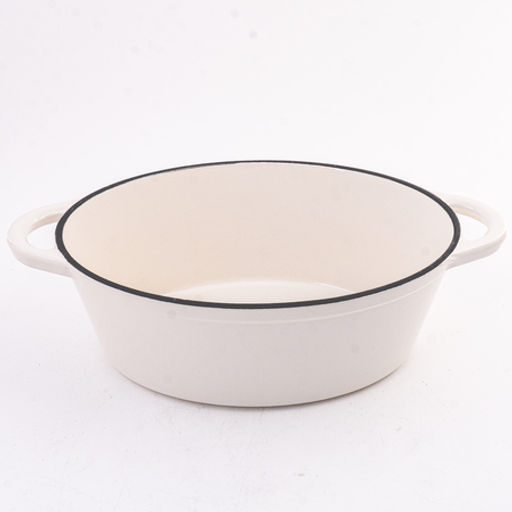 40640 Кастрюля чугун 3,5 л эмаль/покрытие белая MB (х2) - Mayer&boch фото 3