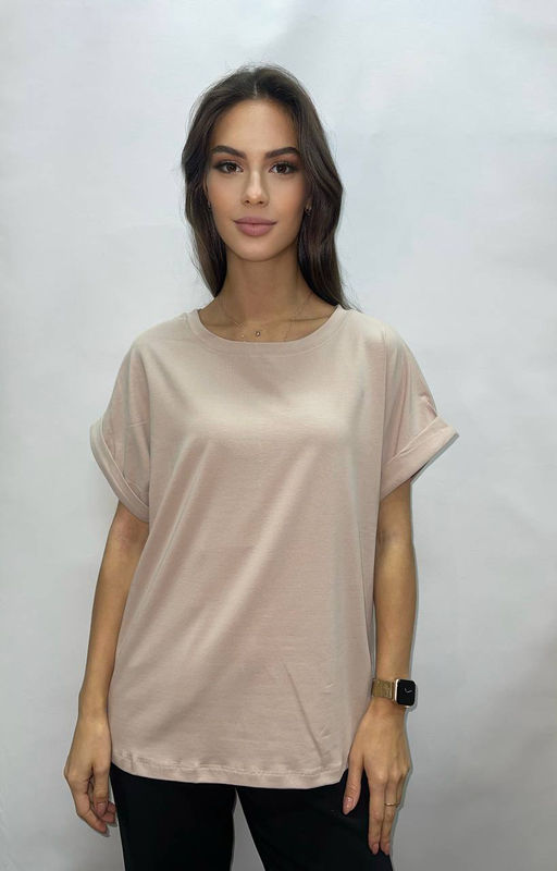 K10459 Футболка OVER SIZE БЕЖЕВЫЙ
