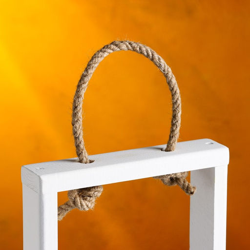 Кашпо деревянное 18540 см с 3 колбами 15 см Рамка Экстра, ручка, белый Дарим Красиво  фото 4