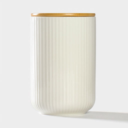 Банка для сыпучих BellaTenero, 800 мл, 10×15 см, фарфор, белая