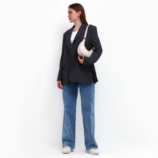 Сумка женская из искусственной кожи, 22×23×6 см, бежевая