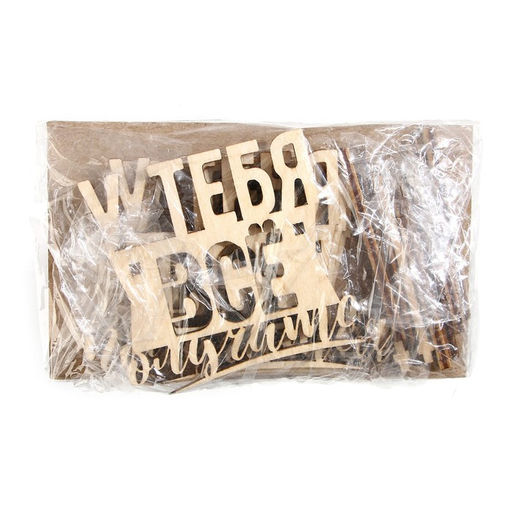 Цена за 5 шт. Топпер У тебя всё получится, деревянный, 81*60 - Страна карнавалия фото 4