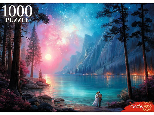 Puzzle 1000 элементов "Пара у лунного озера" (Ф1000-8271)
