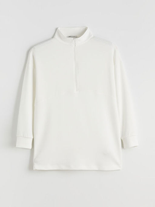Dik Yaka Kad?n Sweatshirt Tunik