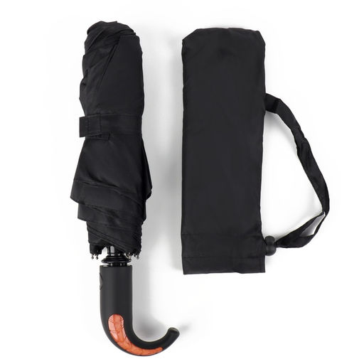 Зонт полуавтоматический Однотон, 3 сложения, 8 спиц, R = 49 см, цвет чёрный - Simaland фото 9