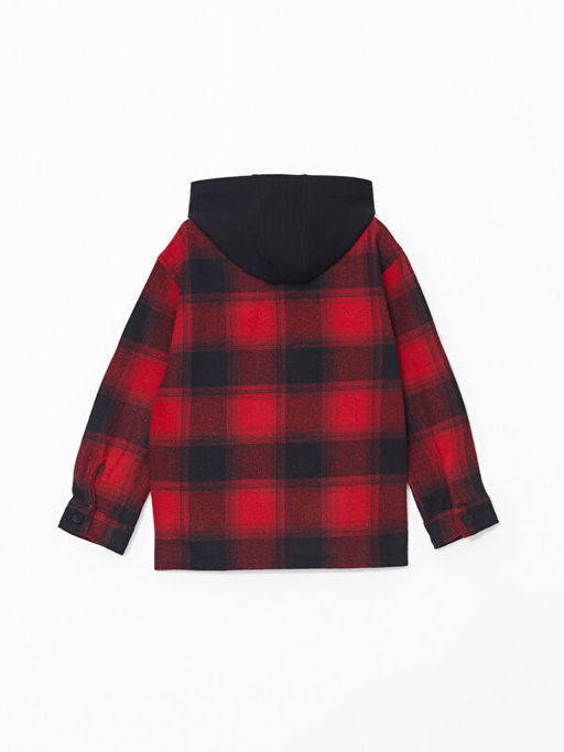 Kap??onlu Ekose Erkek ?ocuk G?mlek Ceket - Waikiki фото 3