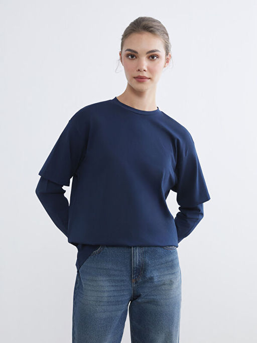 Bisiklet Yaka Kad?n Ti??rt