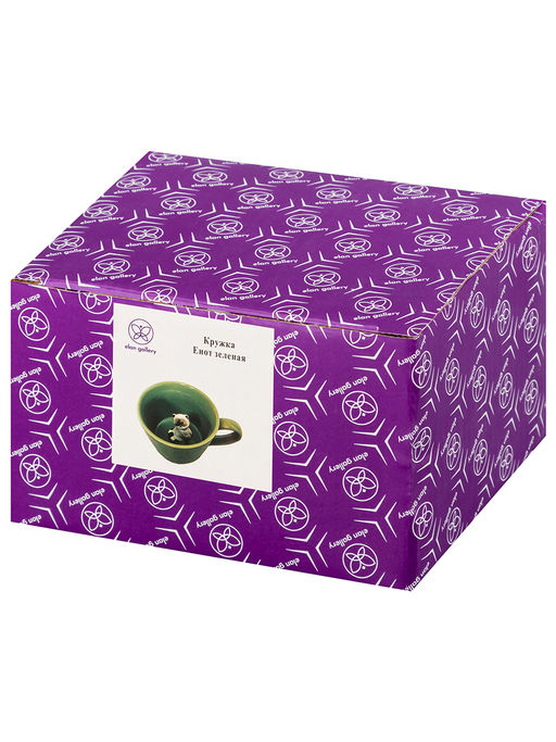 Кружка 300 мл 14*10*7,5 см "Енот" с фигуркой внутри, фарфор