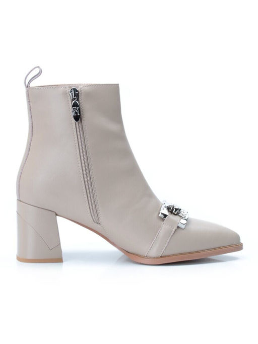 01-PCT167-3 BEIGE Ботинки демисезонные женские (натуральная кожа, байка)