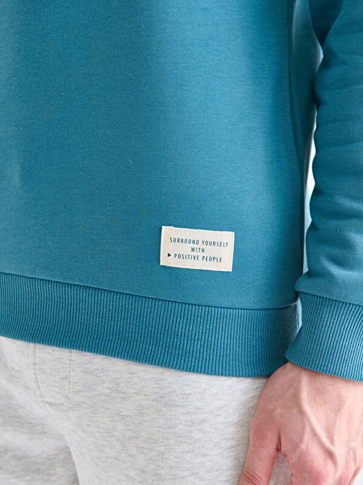 Bisiklet Yaka Erkek Sweatshirt