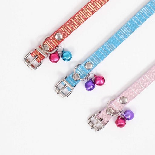 Ошейник Блестящая полоса, искусственная кожа, 31 х 1 см, микс цветов - Пижон фото 5