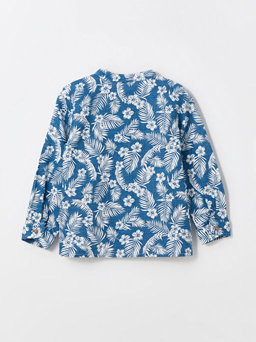 Hakim Yaka Uzun Kol Bask?l? Erkek Bebek G?mlek ve Pantolon 2li - Waikiki фото 3