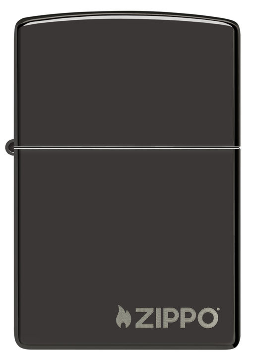 Зажигалка ZIPPO Логотип с глянцевым черным покрытием | Logo High Polish Blac 24756ZL  фото 2