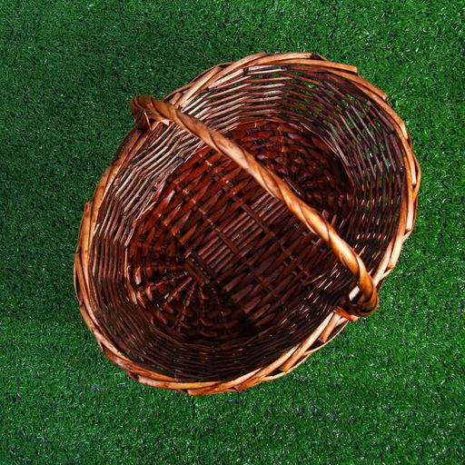 Корзина плетёная для хранения, ива, овальная, тёмно - коричневая, набор 3 шт.