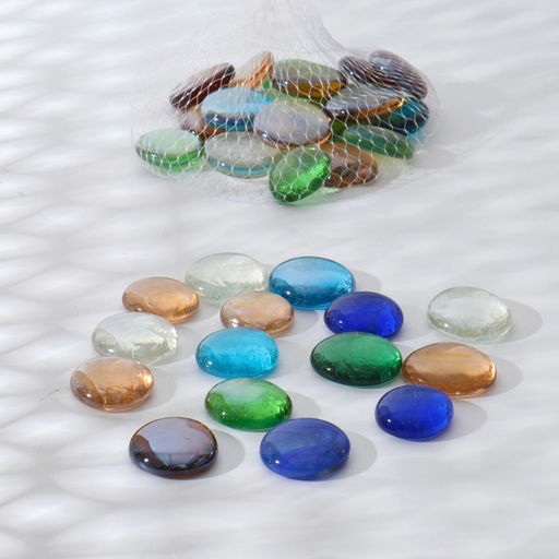 Цена за 2 шт. Декор стекло «Ассорти», 250 г, 22 шт., МИКС