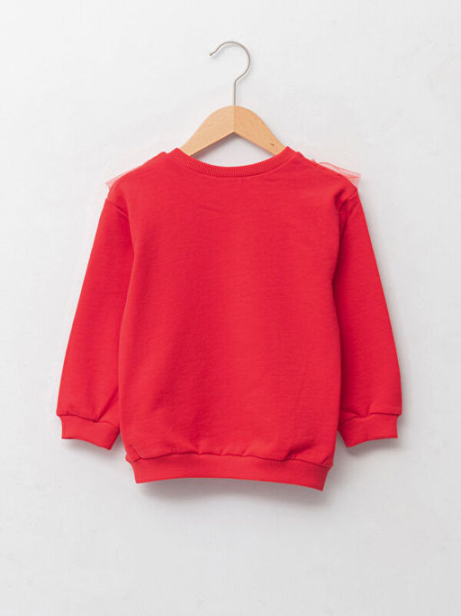 Bisiklet Yaka Uzun Kollu Minnie Mouse Bask?l? K?z Bebek Sweatshirt - Waikiki фото 2