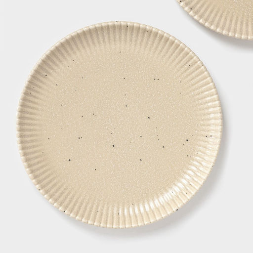 Тарелки Доляна Коралл, d=25.9 см, набор 2 шт., фарфор, бежевые