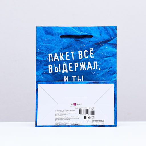 Пакет подарочный Пакет все выдержал и ты выдержишь, 18 х 22,3 х 10 см - Simaland фото 2