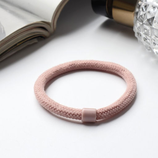 Цена за 20 шт. Резинка для волос «Спорт», классика плетенье, 5 см, бежевая