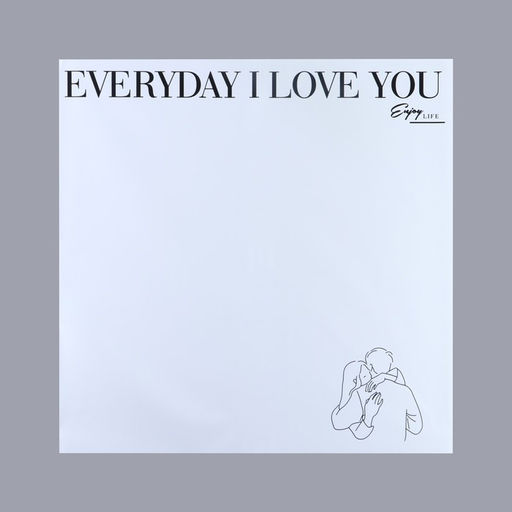 Цена за 10 шт. Плёнка двухсторонняя Love you, белый, 56 56 см - Дарите счастье фото 2