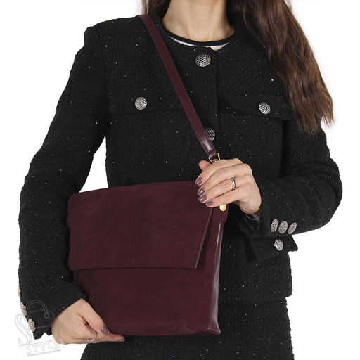 Сумка женская кожаная 5798BDAA wine red Baidou в Новосибирске