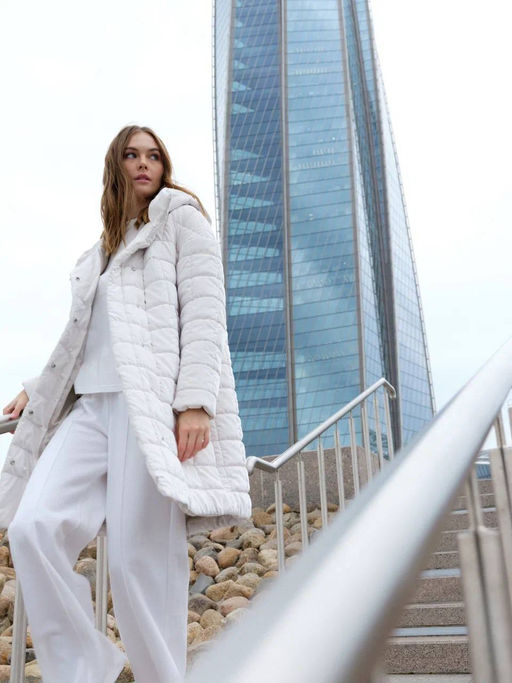 Пальто женское арт. 313W, белый - Ultramarine фото 3