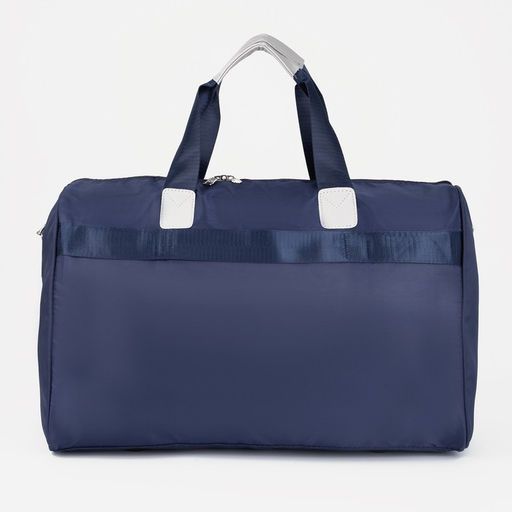 Сумка дорожная на молнии, наружный карман, длинный ремень, держатель для чемодана, цвет синий - Simaland фото 3
