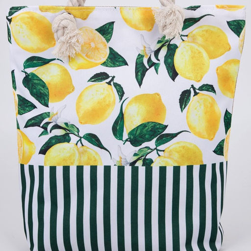 Сумка пляжная на молнии, цвет белый/жёлтый - Nazamok фото 14